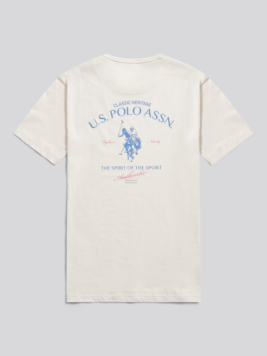 Mens Spirit Of Sport Back Graphic T-Shirt Whisper White
