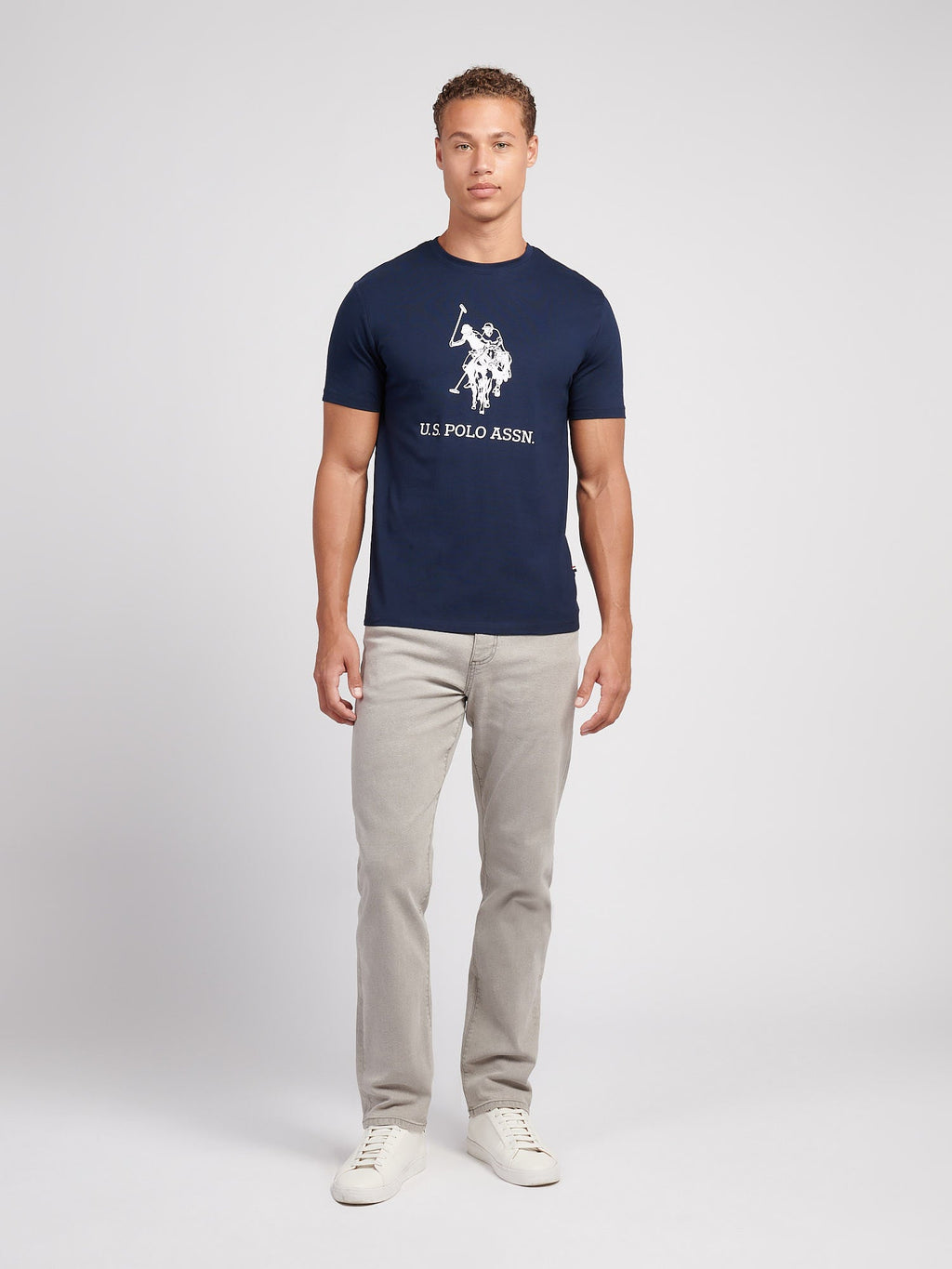 Mens Straight Fit Jean Dark Grey Stone Wash