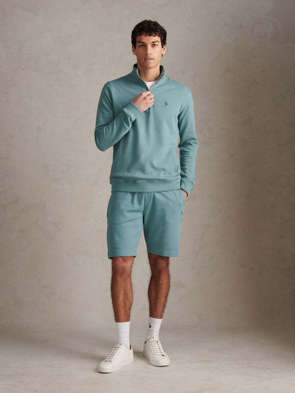 Mens Twill Texture Jersey Short Arctic