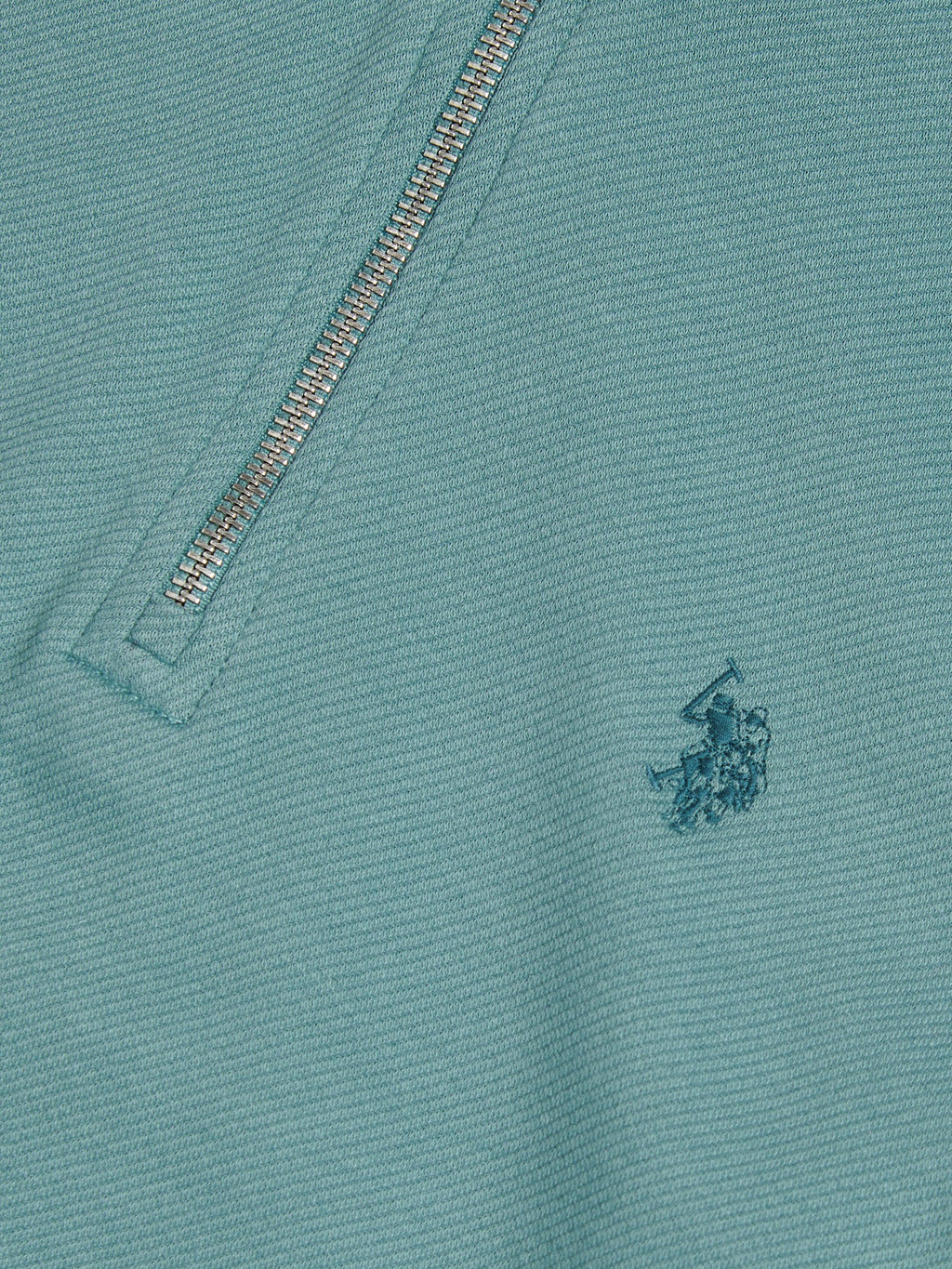 Mens Twill Textured 1/4 Zip Funnel Sweatshirt Arctic