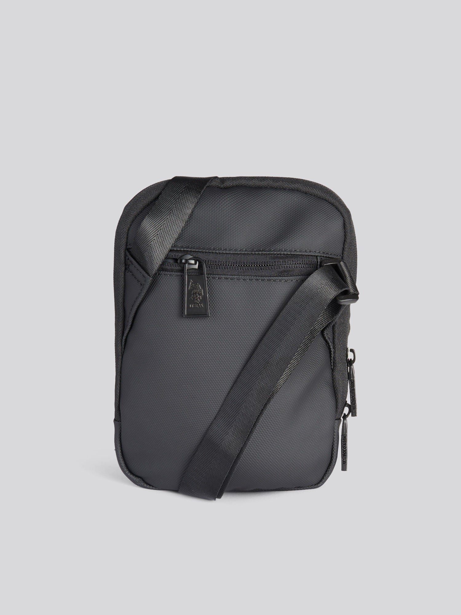 Mens Small Arrowhead Crossbody Bag in Black