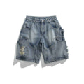 Men’s Denim Shorts - Multi-Pocket Ripped
