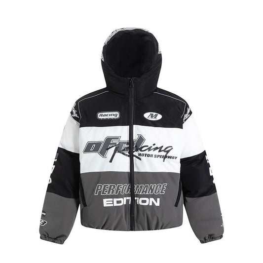 Men’s Winter Jacket - Retro Hooded Black