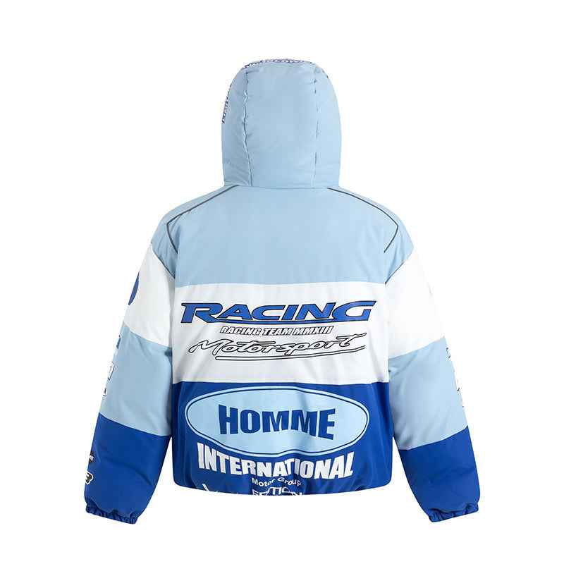 Men’s Winter Jacket - Retro Hooded Black
