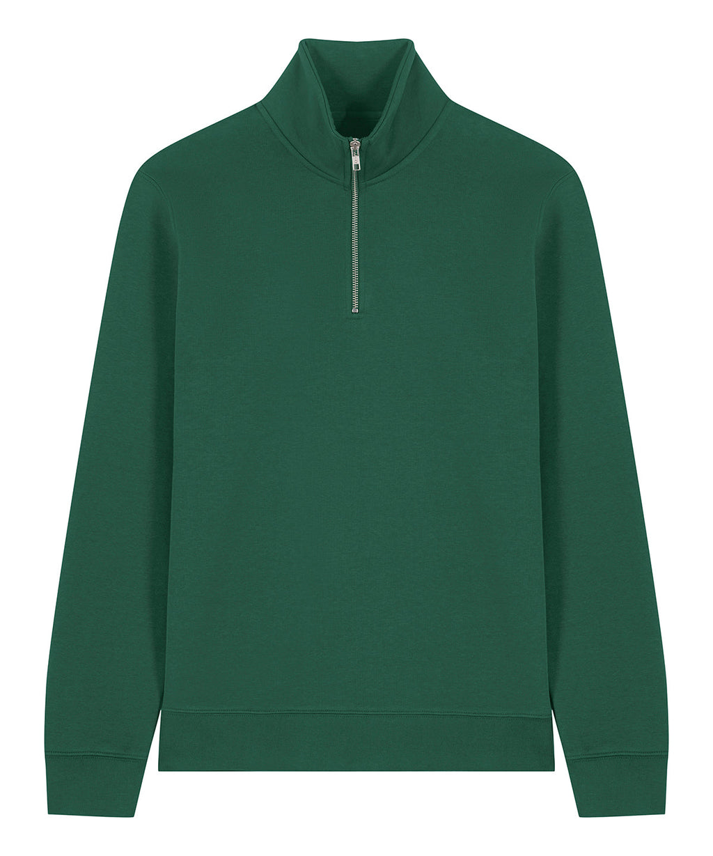 Organic Zip Neck Sweatshirt: Unisex
