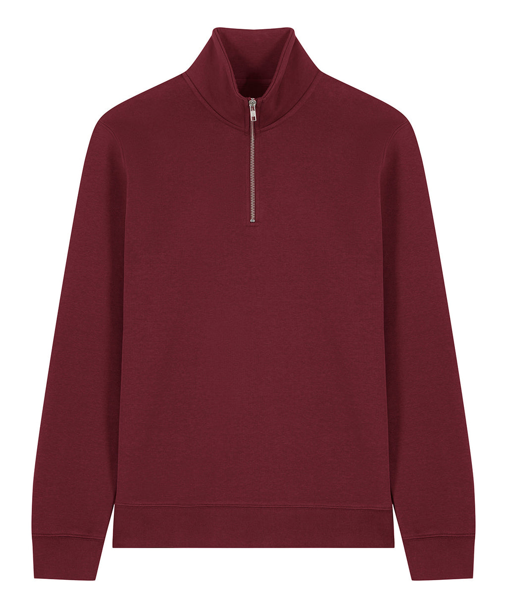 Organic Zip Neck Sweatshirt: Unisex