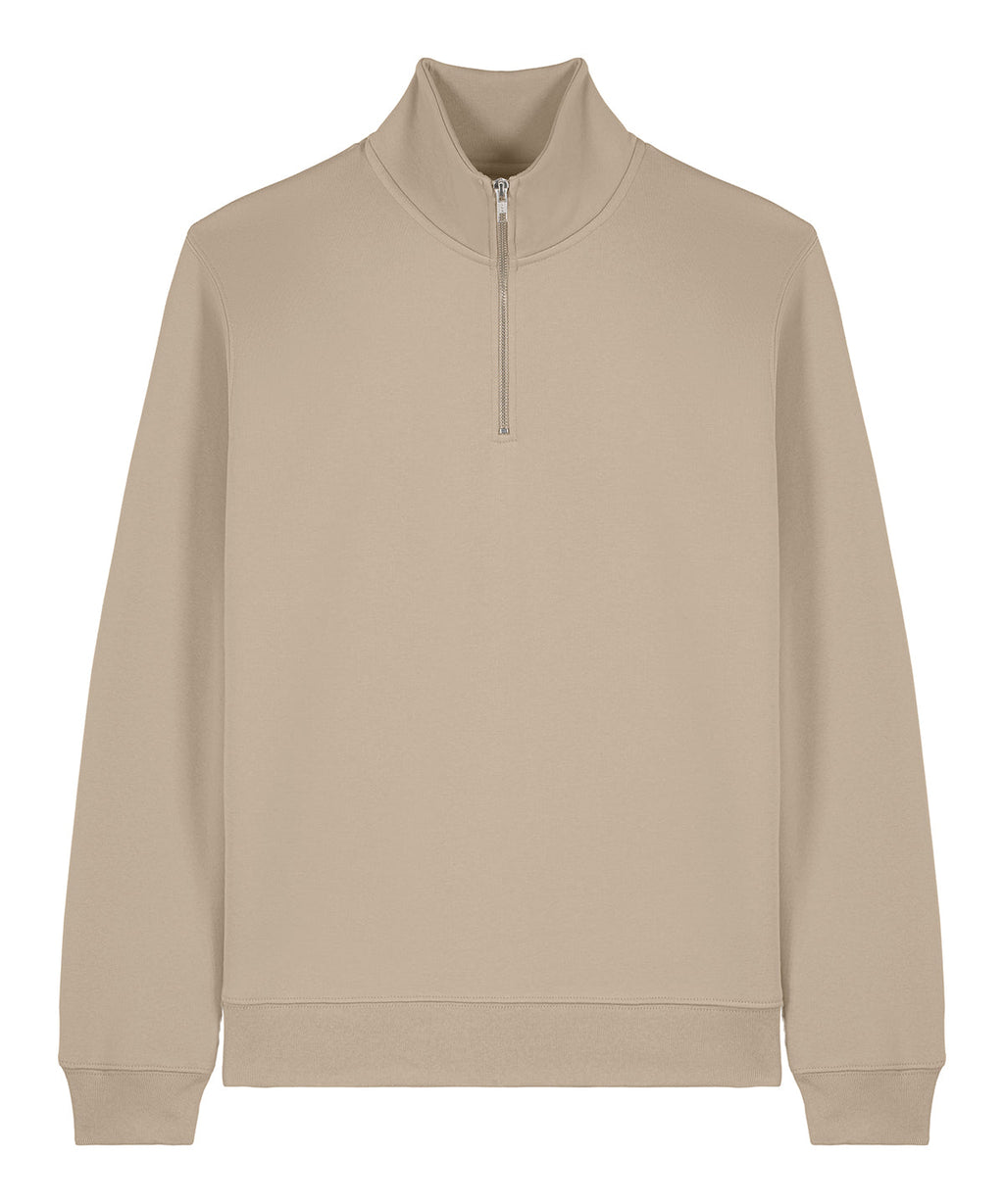 Organic Zip Neck Sweatshirt: Unisex