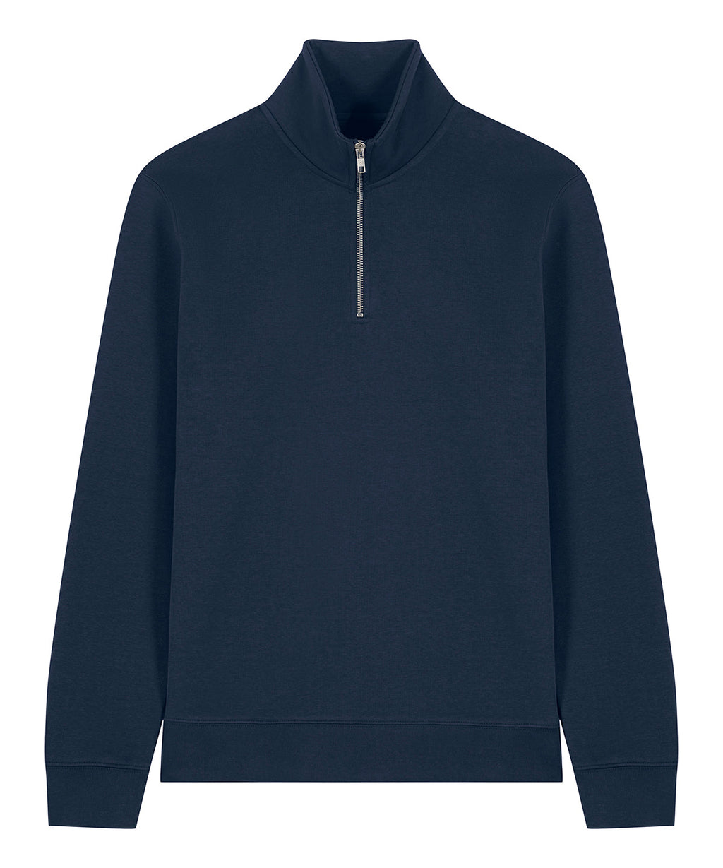 Organic Zip Neck Sweatshirt: Unisex