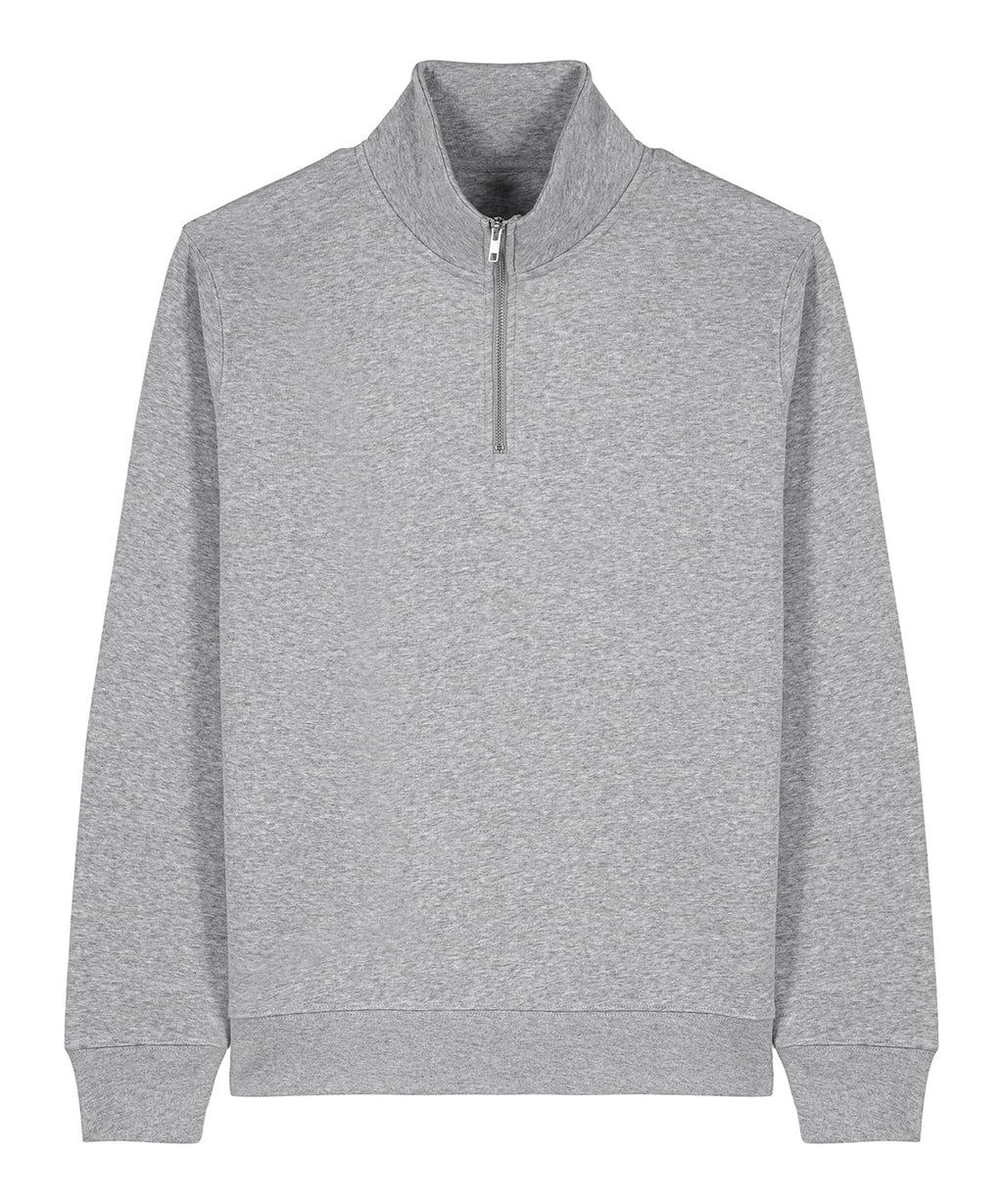 Organic Zip Neck Sweatshirt: Unisex