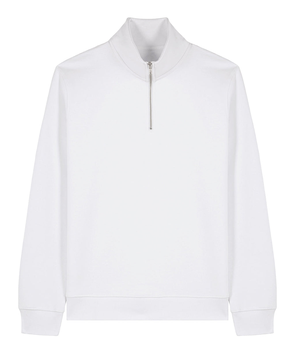Organic Zip Neck Sweatshirt: Unisex