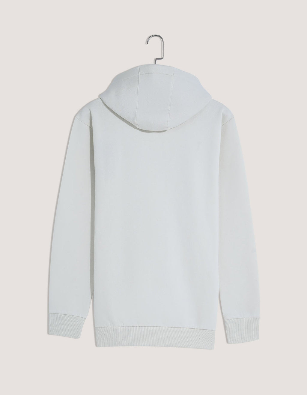 Off White Fleece Pullover Hoodie