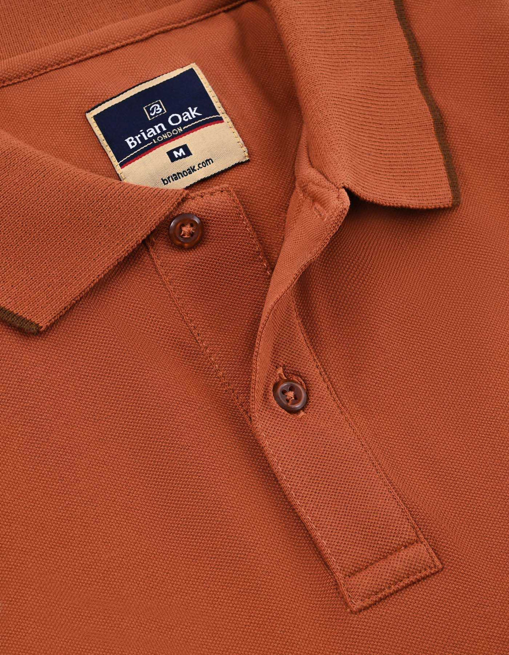 Rust Regular Fit Cotton Polo Shirt