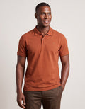 Rust Regular Fit Cotton Polo Shirt
