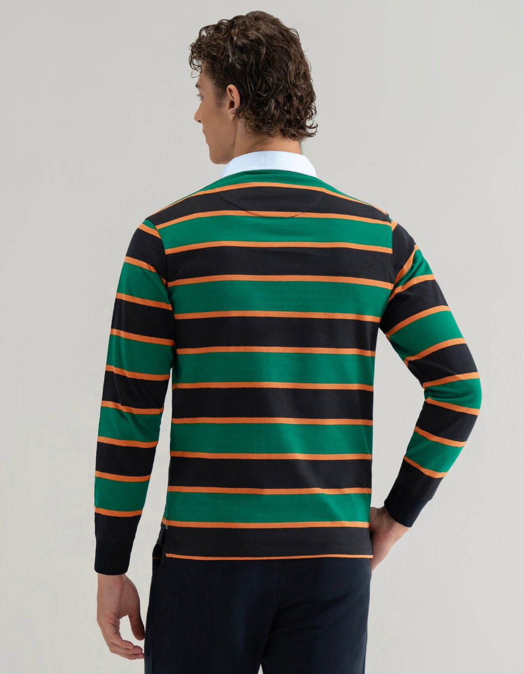 British Green Striped Rugby Shirt