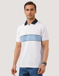 White Zip Neck Polo Shirt