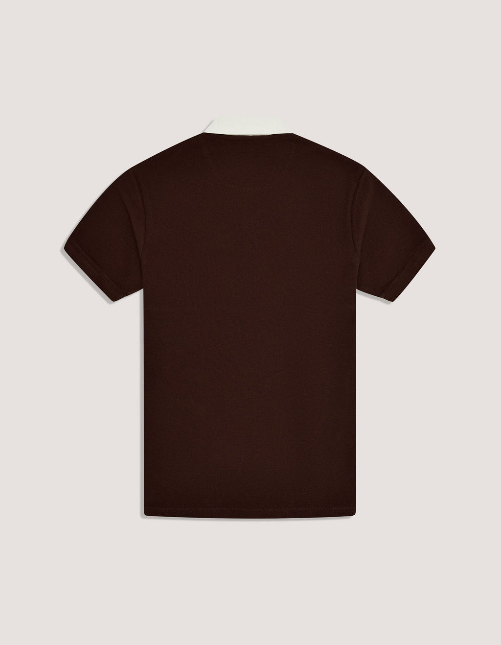 Brown Zip Neck Polo Shirt