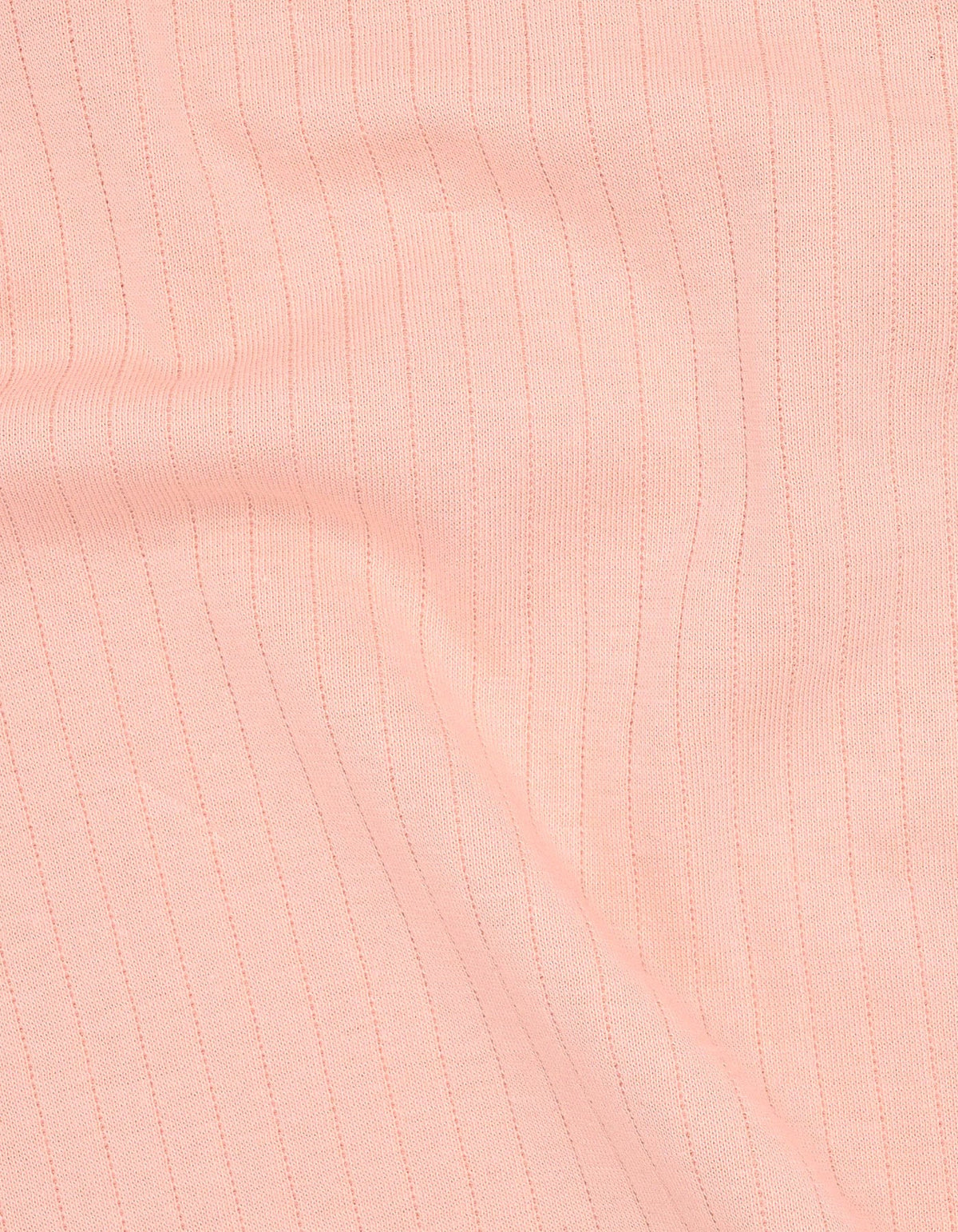 Pink Ribbed Cotton Polo Shirt