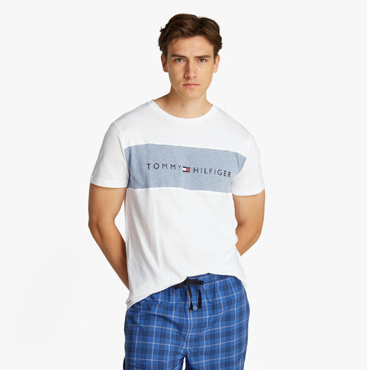 Tommy Hilfiger COLOUR BLOCKED Mens T-Shirt Optic White