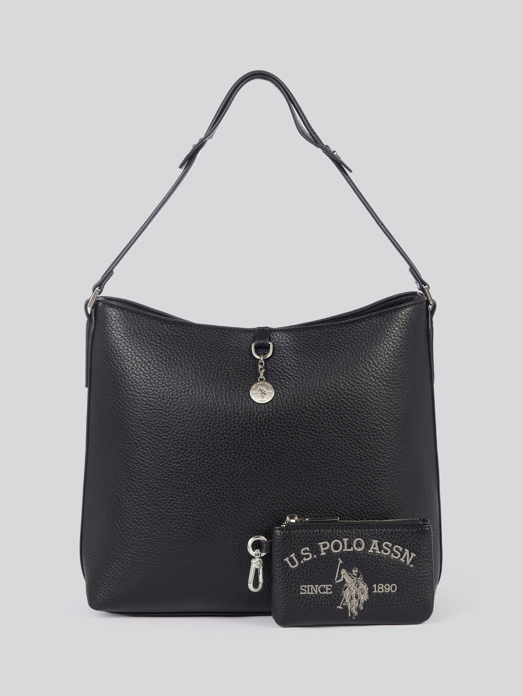 U.S. Polo Assn. Womens Breezy Hobo Bag in Black