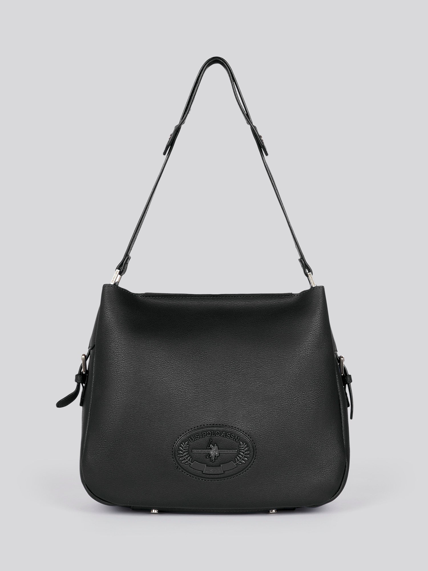 U.S. Polo Assn. Womens Retro Hobo Bag in Black