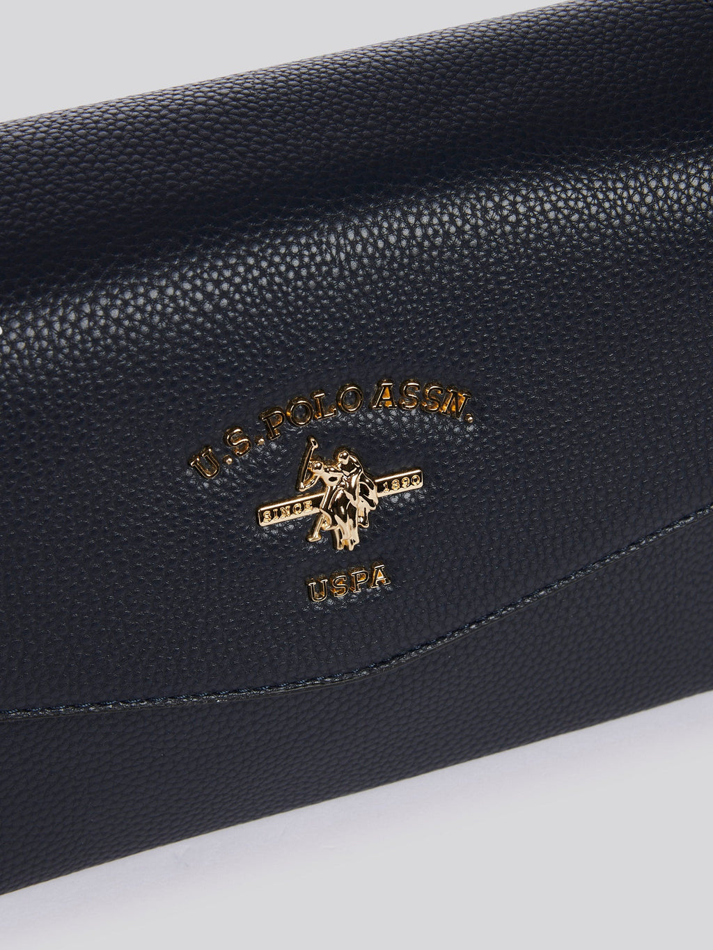 U.S. Polo Assn. Womens Stanford Flap Crossbody Bag in Navy