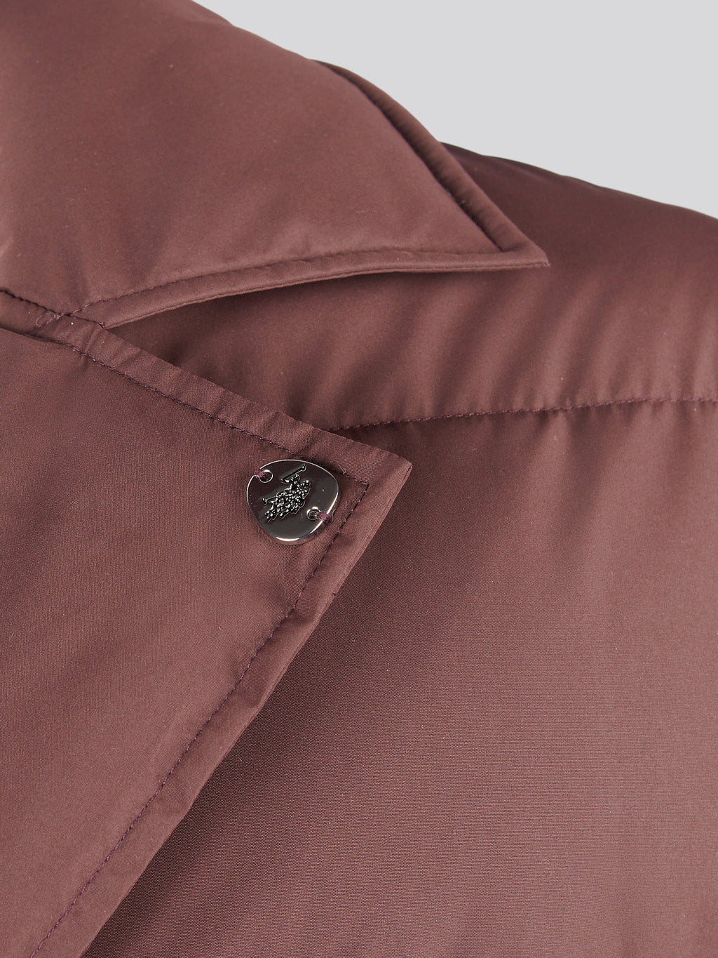 Womens Puffer Trench Coat in Puce