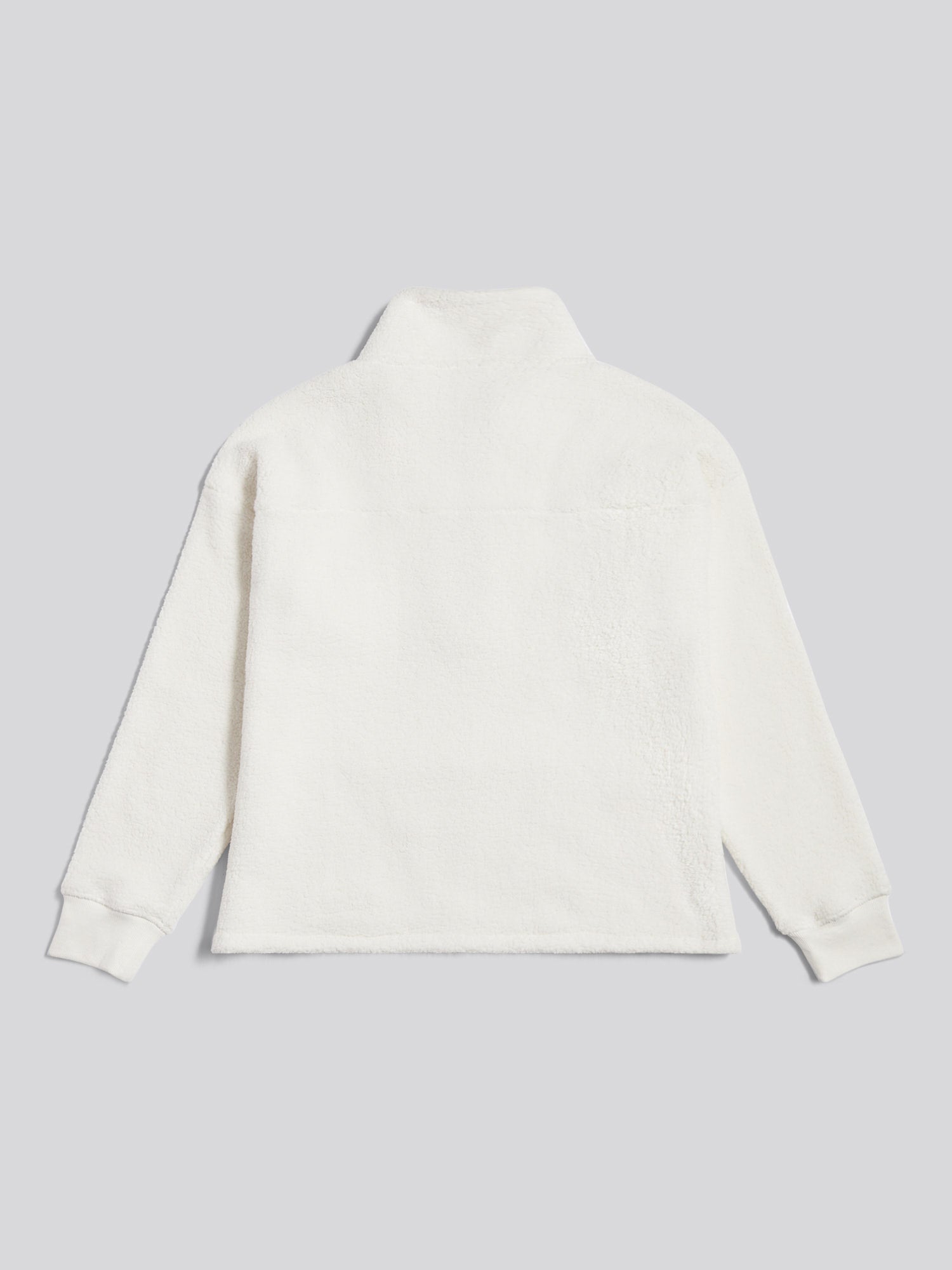 Womens Double Horsemen Borg 1/4 Zip in Marshmallow