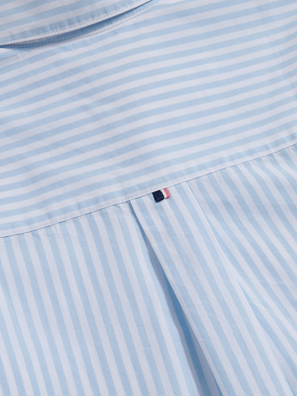 Womens Cotton Poplin Loose Fit Stripe Shirt in Windsurfer