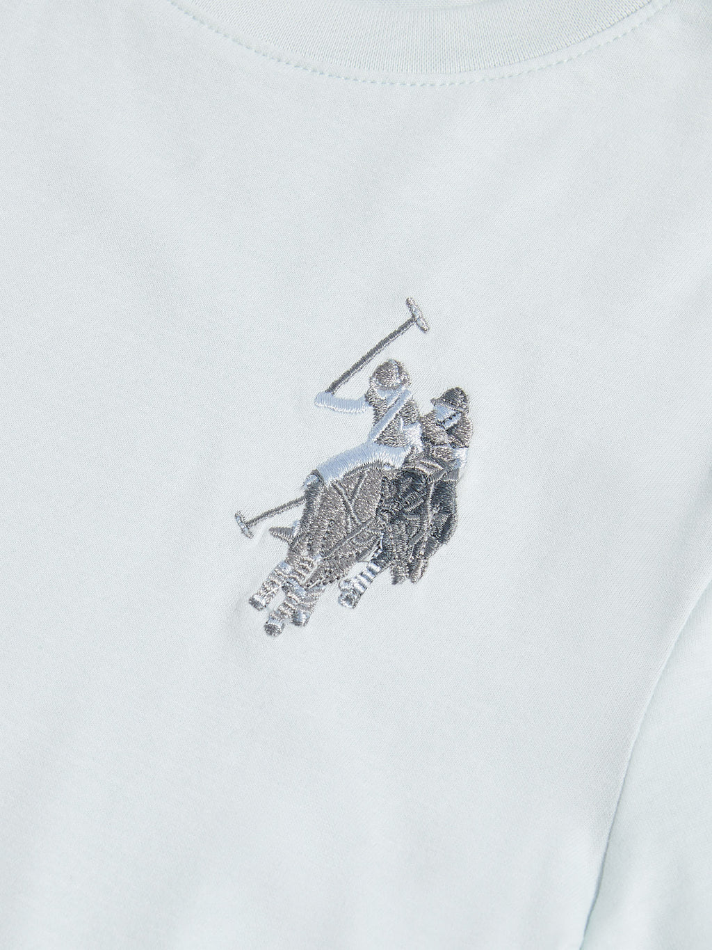Womens Large Tonal Double Horsemen T-Shirt in Ballad Blue