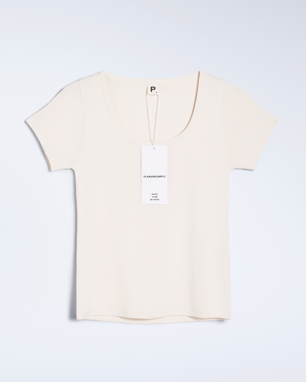 Ribbed Scoop Neck T-Shirt