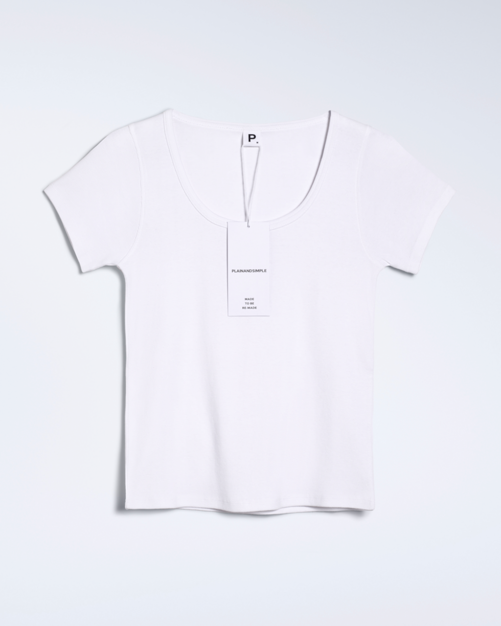 Ribbed Scoop Neck T-Shirt