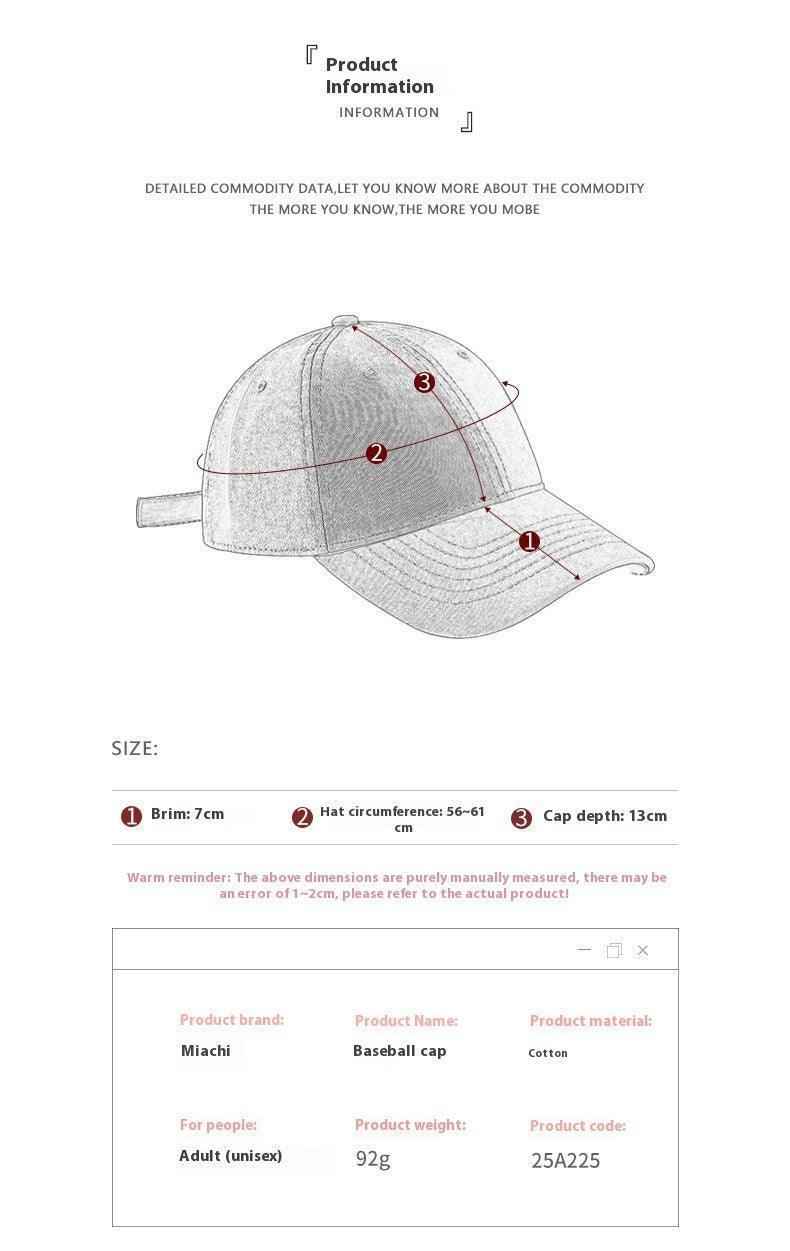 Men’s Breathable Cotton Cap – Adjustable