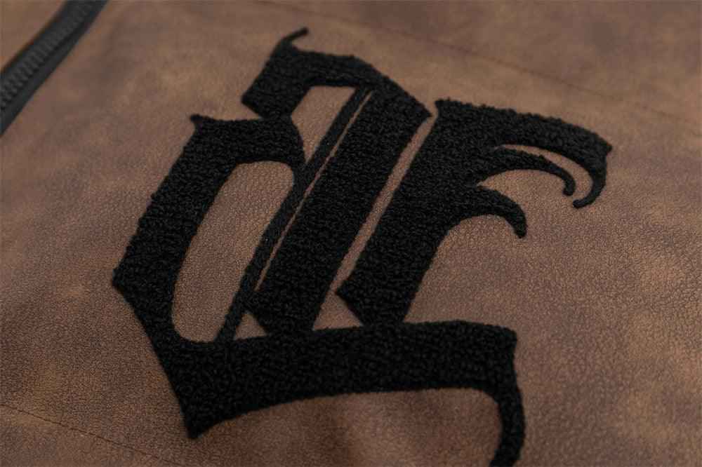 Men's Embroidered Jacket Letter Cotton-Padded