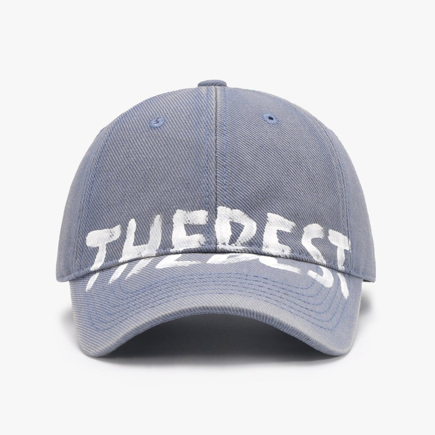 Letter Graffiti Curved Brim Soft Top Cap