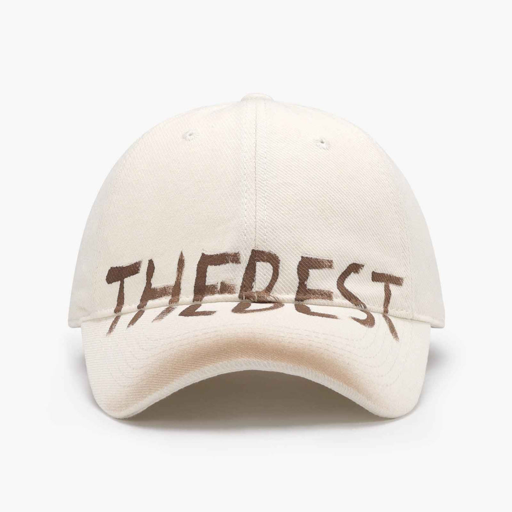 Letter Graffiti Curved Brim Soft Top Cap