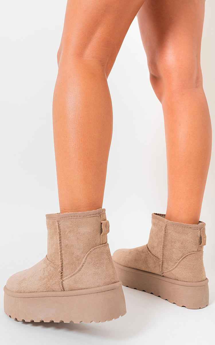 Thick Heel Platform Boots