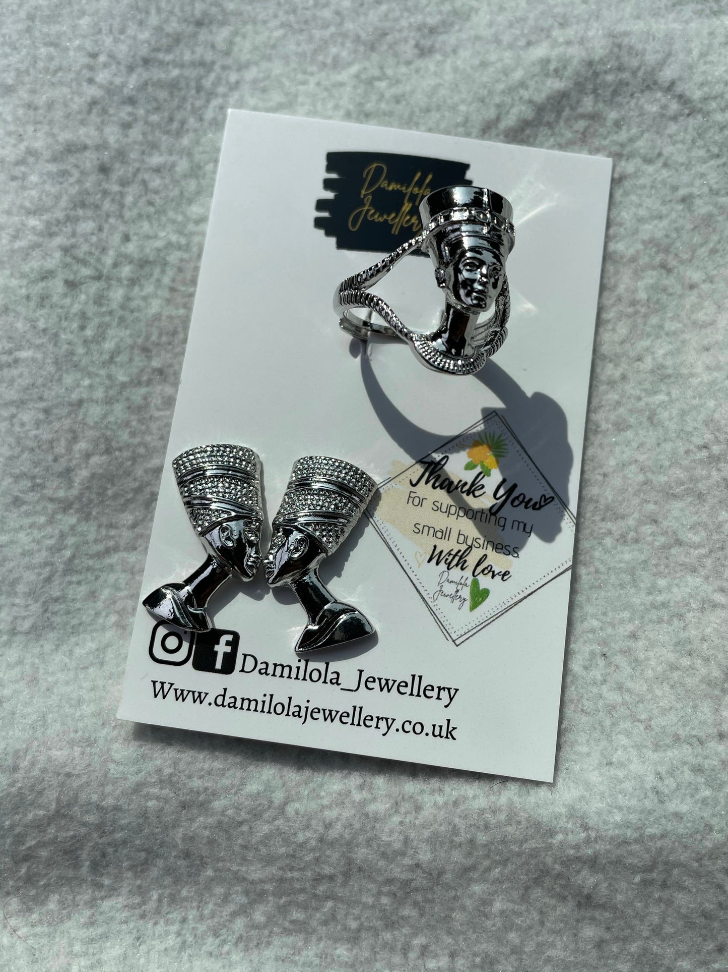 Queen Nefertiti 3pc Set - Gold/Silver