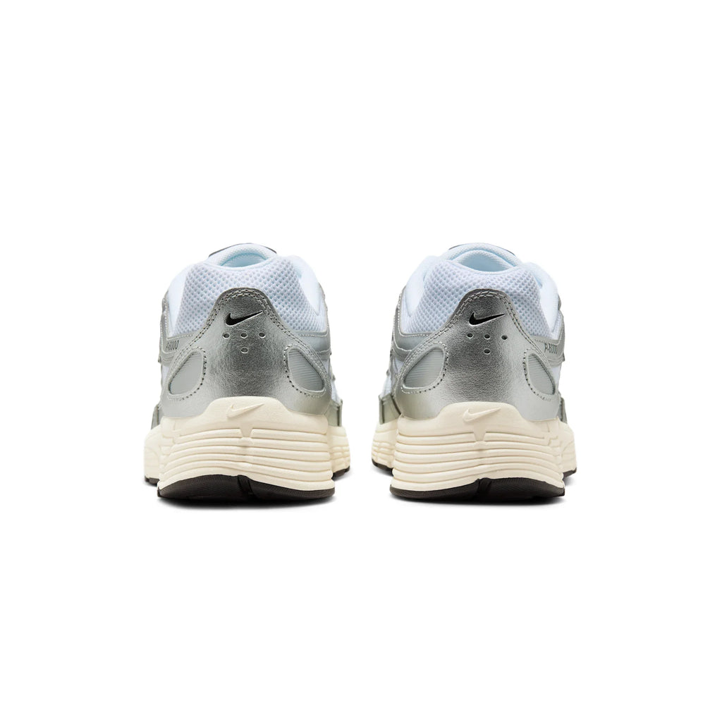 Nike P-6000 White Metallic Silver Flat Silver Black