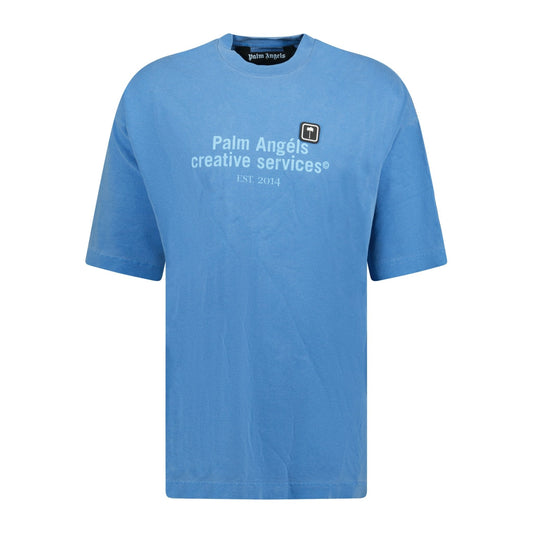 Palm Angels Creative Services T-Shirt Blue