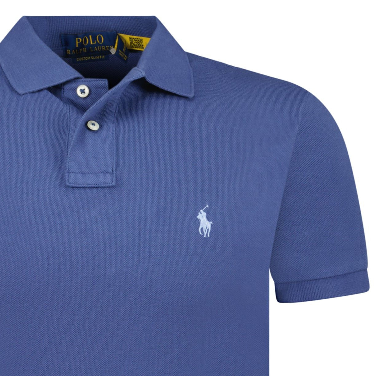 Polo Ralph Lauren Cotton Mesh Custom Fit Polo Shirt in Light Navy