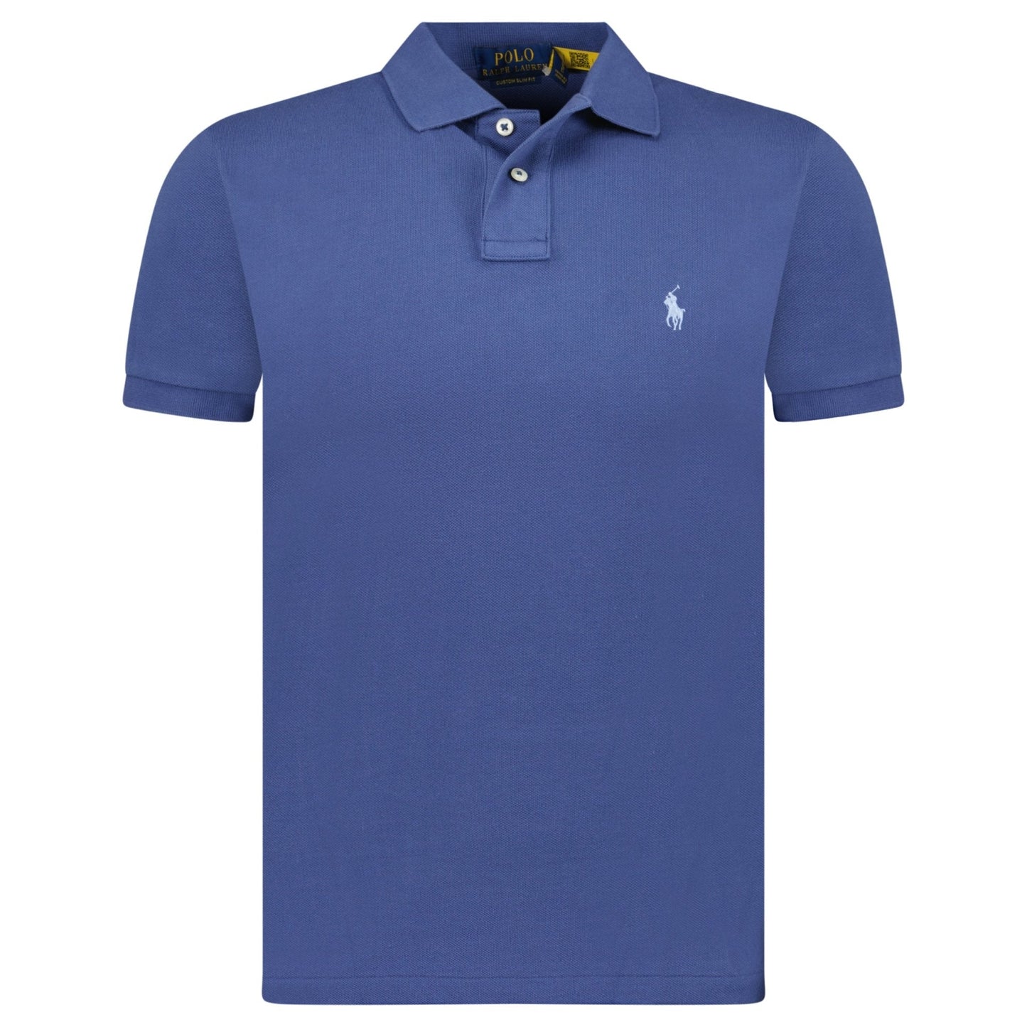 Polo Ralph Lauren Cotton Mesh Custom Fit Polo Shirt in Light Navy