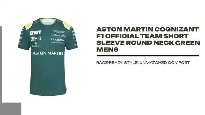 Aston Martin Cognizant F1 Official Team Short Sleeve Round Neck Green Mens by@Outfy