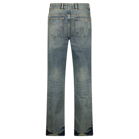 Represent R2 Straight Leg Denim Jeans Mid Blue