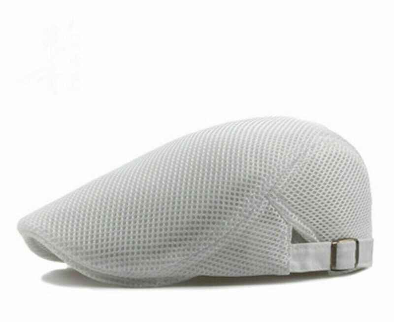 Men Mesh Hat Flat Cap Golf Driving Breathable