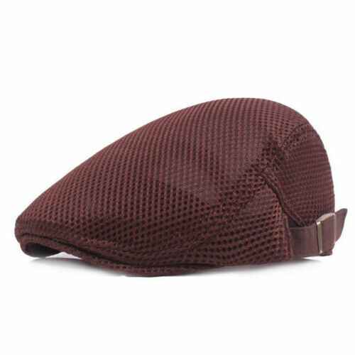 Men Mesh Hat Flat Cap Golf Driving Breathable