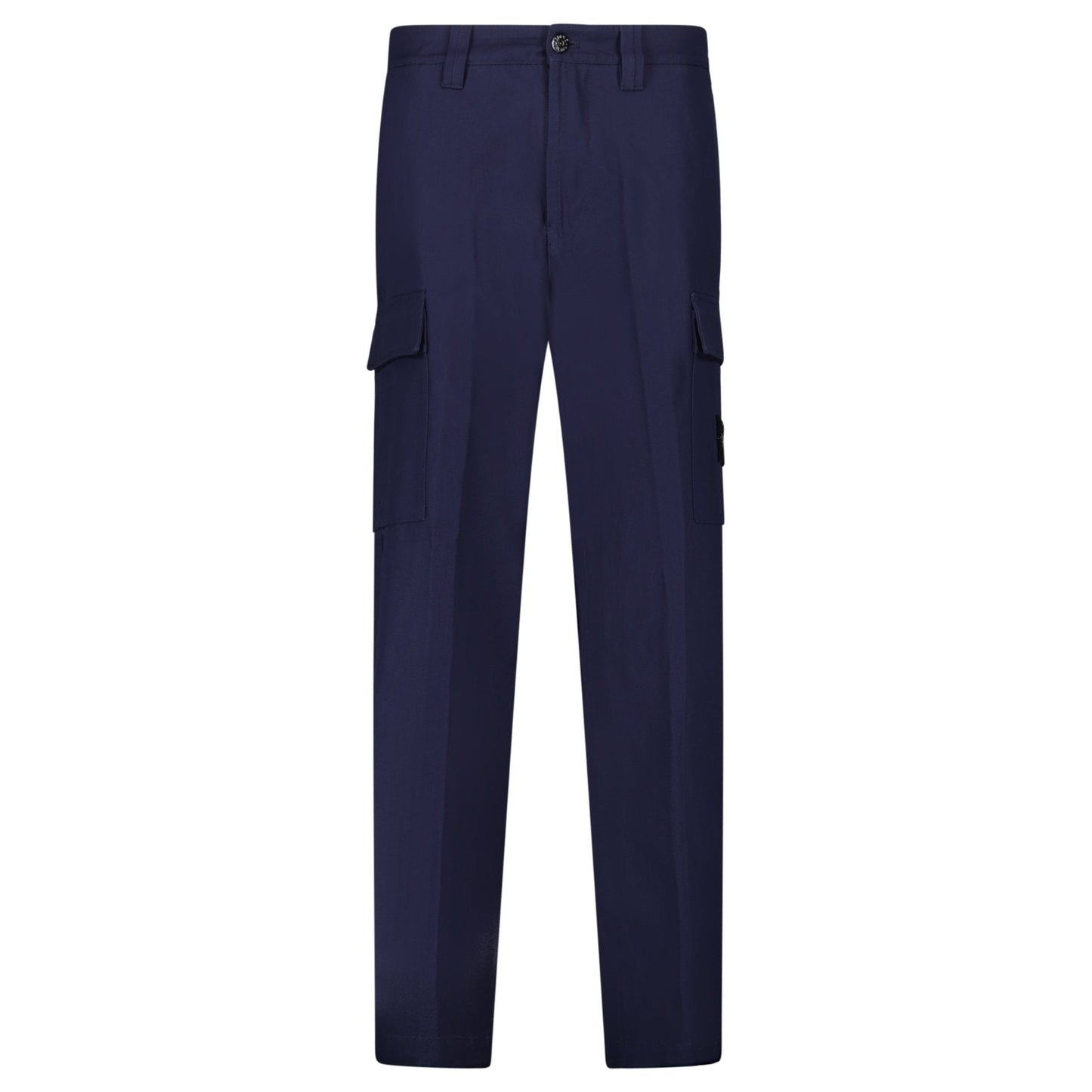 Stone Island Anama Cotton Cargo Trousers in Navy
