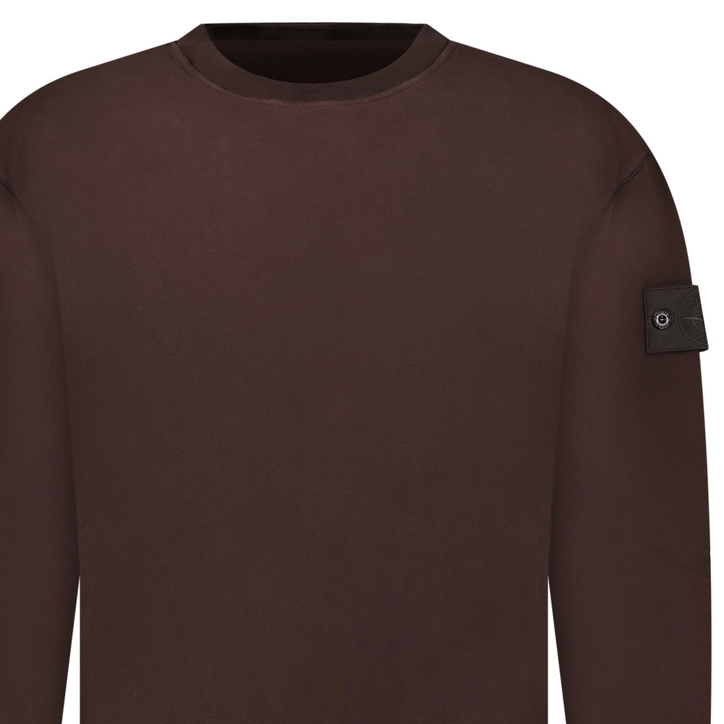 Stone Island Ghost Badge Crewneck Sweatshirt Dark Brown