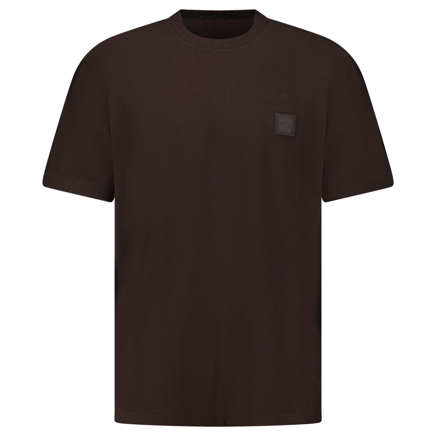 Stone Island Ghost Slim Fit T-Shirt in Cotton Jersey in Dark Brown