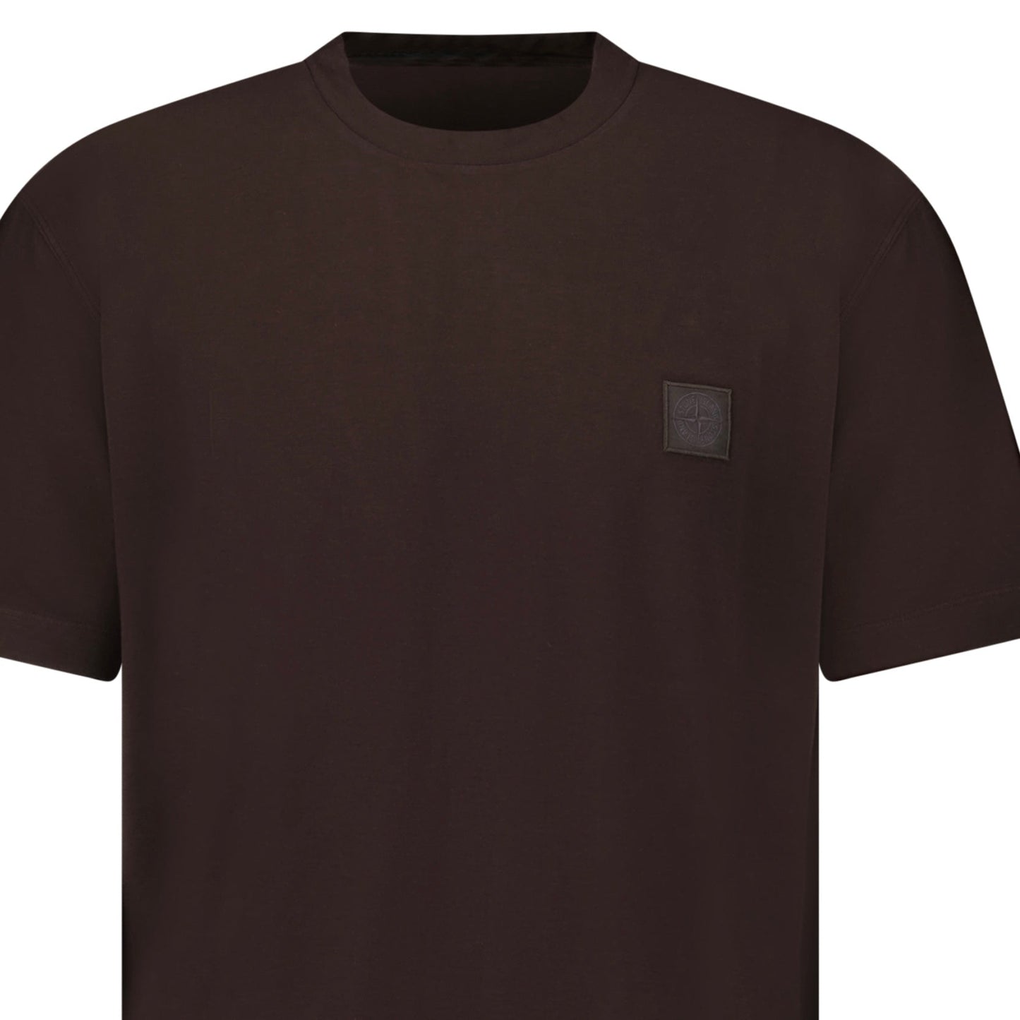 Stone Island Ghost Slim Fit T-Shirt in Cotton Jersey in Dark Brown