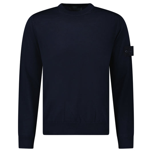 Stone Island Ghost Wool Crew Neck Jumper Navy